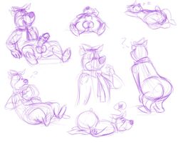 anthro ass bear blush erection furry hanna-barbera hat hug ladysomnambule male_focus monochrome necktie sheath sketch sleeping yogi_bear yogi_bear_(character)