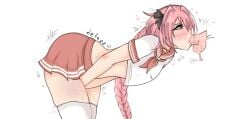 2boys astolfo_(fate) big_thighs cock_hungry femboy femboy_focus femboysub focus horny male male/male male_focus male_only oral oral_sex partial_male pink_hair school_uniform sucking sucking_penis tag_your_shit thighs uniform