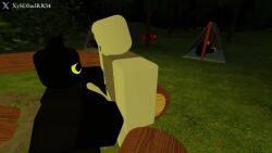 1boy 1boy1girl 1girls 3d animated campfire camping dummy_(roblox) roblox robloxian self_upload sound tagme titjob video