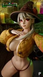 3d big_breasts fortnite fortnite:_battle_royale lexa_(fortnite) lexa_hexbringer_(fortnite) long_hair panties red_eyes solo solo_female tagme taysondragon white_hair witch_hat