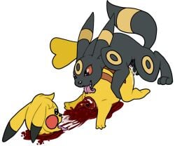 alpha_channel animal_genitalia animal_penis blood blood_from_wound blood_pool blood_splatter blood_trail bodily_fluids canine_genitalia canine_penis cardboardcoffin death decapitation duo eeveelution ejaculation female female_death female_penetrated feral forced generation_1_pokemon generation_2_pokemon genitals gore headless killing licking licking_back littlepinebox male male/female male_penetrating male_penetrating_female necrophilia nintendo penetration penis pikachu pokemon pokemon_(species) rape severed_body_part severed_head sex simple_background snuff tongue tongue_out transparent_background umbreon violence watching_self wounded