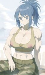 1girls ai_generated athletic athletic_female beautiful big_ass big_breasts big_butt big_legs big_nipples blue_eyes blue_hair breasts busty clothed female huge_breasts king_of_fighters kof legs_up leona_heidern light-skinned_female light_skin long_hair metal_slug military military_clothing military_uniform muscular_female nipple_bulge nipples_visible_through_clothing outdoors outside pale-skinned_female pale_skin pants pink_nipples ponytail see-through see-through_clothing sexy_dress tank_top the_king_of_fighters thick thick_thighs thighs tied_hair toned toned_female voluptuous voluptuous_female wet wet_clothes wet_pussy wide_hips