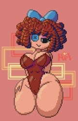 1girls belly belly_button big_breasts big_thighs breasts bunnysuit female female_focus female_only girl girly hellenqueenx huge_breasts huge_thighs humanoid large_breasts large_thighs pixel_(artwork) pixel_art pussy_visible_through_clothes ragatha ragatha_(the_amazing_digital_circus) red_hair seductive seductive_smile smile the_amazing_digital_circus thighs voluptuous watermark