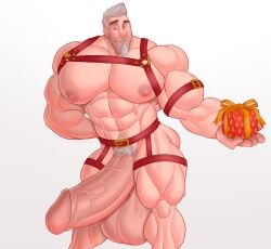 arthur_christmas gab_art hyper hyper_balls hyper_cock hyper_genitalia hyper_penis hyper_testicles male male_only muscles muscular muscular_arms muscular_male muscular_thighs steve_claus