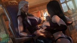 3d big_penis extrachris-py female/futanari futanari having_fun huge_breasts huge_cock massive_breasts massive_penis mature_female mileena milf mommy mommy_dom mortal_kombat mortal_kombat_11 sindel titjob titjob