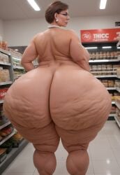 1girls ai_generated angry_face bbw big_ass big_breasts bottom_heavy breasts brown_hair cellulite child_bearing_hips chubby_female cleavage doughy_ass dumptruck_ass dumptruck_butt earrings enormous_ass fat_ass fat_ass_mommy full_body glasses grocery_store huge_ass hyper_ass jewelry karen karen_(meme) karen_(sketchyboi08) long_eyelashes mature_female mole mole_under_eye naked necklace nude nude_female older_female pearl_earrings pearl_necklace photorealistic realistic short_hair standing thick_ass thick_thighs voluptuous voluptuous_female wide_hips