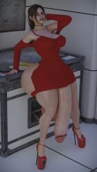 1futa 3d ass big_ass blue_eyes choker claire_redfield dress enormous_penis futa_only futanari high_heels huge_ass hyper hyper_ass hyper_balls hyper_penis johndoe1970 keyhole keyhole_clothing light-skinned_female penis platform_heels red_dress resident_evil thick_thighs tight_clothing tight_dress