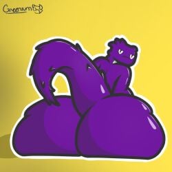 african_viper amos anthro ass big_butt gweenium huge_butt hyper hyper_butt male omgitznumbers reptile scalie snake solo spikes tail