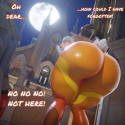 1girls 3d 3d_(artwork) absurd_res ass ass_bigger_than_head ass_focus blizzard_entertainment bunny_tail butt ctgiantess fullmoon fully_clothed gigantic_ass highres huge_ass overwatch overwatch_2 scrag_boy_(model) scrag_tracer sole_female solo tail tracer tracer_(overwatch_2_suit) transformation