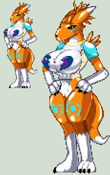 anthro casetermk digimon female huge_ass huge_breasts renamon rika_nonaka thick_thighs wide_hips