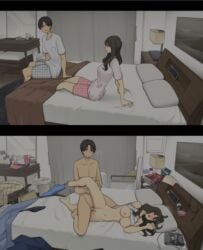 boyfriend-girlfriend cute romantic sex sex_on_bed sexually_suggestive vaginal_penetration wholesome