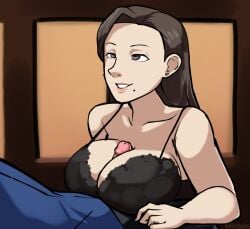 big_breasts breasts character_request female gyakuten_saiban mia_fey nipples nude nude_female tagme triplestabber