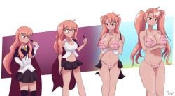 ass_expansion big_breasts bikini breast_expansion clevage clothing_transformation crossover highschool_of_the_dead long_hair louise_francoise_le_blanc_de_la_valliere pink_bikini pink_eyes pink_hair saya_takagi school_uniform thatfreakgivz the_familiar_of_zero transformation transformation_sequence twintails young zero_no_tsukaima