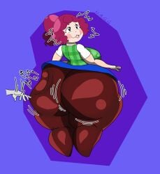 :3d ass ass_bigger_than_head ass_bigger_than_torso back_view giggling huge_ass lil_miss looking_up massive_ass no_feet notagoodguy1_(autor) oc original_character pantyhose round_ass shiny_ass short_woman shortstack skirt small_woman spanked_ass spanked_butt spanking stokings tights youtuber