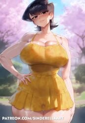 ai_generated ass_bigger_than_head big_breasts big_butt breasts_bigger_than_head busty cleavage commission curvaceous female garden heavenly_ass huge_ass huge_breasts komi-san_wa_komyushou_desu komi_shuuko large_ass large_breasts milf mommy patreon patreon_url patreon_username pawg public sinderellaart thick thick_ass thick_legs thick_thighs voluptuous voluptuous_female