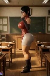3d aged_up ai_assisted ai_generated armwear asian asian_female athletic_female big_ass big_breasts black_hair boruto:_naruto_next_generations bouncing_ass bubble_ass bubble_butt busty clapping_cheeks curvaceous curvy female fit_female forehead_protector glasses glossy headband jiggle jiggling_ass jiggling_breasts large_breasts lewdstein light-skinned_female long_socks naruto_(series) oiled oiled_skin realistic sandals sarada_uchiha shiny_clothes shiny_skin short_hair short_shorts shorter_than_10_seconds side_view sleeveless slim_waist solo tagme teenage_girl teenager thick_thighs tight_clothing turtleneck twerking uchiha_sarada video voluptuous wet_skin