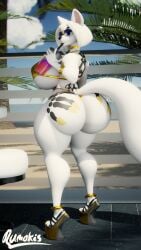 1girls 3d 3d_animation animated anthro ass_clapping ass_shake big_breasts bikini bottom_heavy breasts busty chloe_(rumakis) clapping_cheeks female female_only furry furry_only gluteal_fold gold_bikini heels huge_breasts jiggle jiggling_ass large_breasts looking_at_viewer looking_back music original rear_view rumakis shaking_ass shoes solo sound sunglasses swimsuit tail thick_thighs thunder_thighs twerking video wide_hips