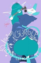 absurd_res anthro balls big_balls big_breasts big_butt big_penis bodily_fluids bottomwear breasts butt clothed clothing clothing_lift deltarune dickgirl dress dress_lift electronics erection erection_under_skirt felid floating_hands furgonomics futanari genital_fluids genitals gurgling_balls gynomorph hi_res huge_balls huge_breasts huge_butt huge_penis hyper hyper_balls hyper_butt hyper_genitalia hyper_penis intersex leaking_precum machine mammal microphone onomatopoeia penis precum robot rumbling siatdusk singing skirt sloshing_balls solo sound_effects tasque_manager tasque_manager_(deltarune) text undertale_(series)