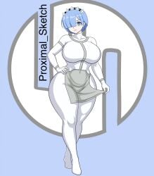 rem (re:zero) from invincible by proximal sketch