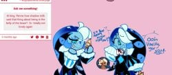 shadow_milk_cookie vore size_difference small_belly teasing slut_shaming