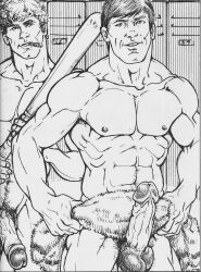 matt_(charles_edward_kerbs) archived_source monochrome traditional_media gay yaoi original male male_only