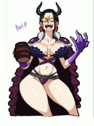 1girls animated armpits arms_up beast_pirates beast_pirates_(cosplay) bikini bikini_uniform black-haired_female black_hair blue_eyes bouncing_breasts breasts cleavage curvy female female_only gloves large_breasts laughing longer_than_10_seconds looking_at_viewer nico_robin one_piece shorter_than_30_seconds shoulder_pads solo tagme video voluptuous wano_country