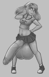 1futa balls blonde_hair breasts clothed clothing erection futa_only futanari gigantic gigantic_breasts gigantic_testicles huge_balls huge_breasts huge_cock human large_penis large_testicles long_hair long_penis monochrome monochrome_background mostly_clothed penis phurie short_hair solo standing tagme testicles zulfiya