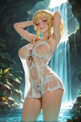 ai_art ai_generated art game_art honeywaifu linkle nsfw thick_women zelda