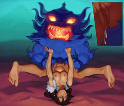 1girls anal anal_rape anus areola ass avatar_legends bestiality big_belly big_breasts blue_eyes brown_hair claws clenched_teeth clothing countershade_feet cross_section cum_in_ass cum_inside dark-skinned_female dark_skin erect_nipples feet female grabbing_legs held_down korra leg_grab legs_up medium_breasts monster muscular_female nipples penetration penis pussy rape restrained revolmxd rolling_eyes scratches size_difference soles spirit_(avatar) spread_legs the_avatar the_legend_of_korra thighs top-down_bottom-up torn_clothes two_tone_feet water_tribe