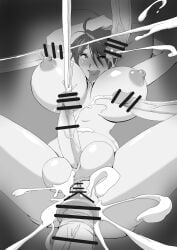 ahe_gao big_balls big_breasts big_penis breasts censored censored_penis cum ejaculation ejaculation_while_penetrated full-package_futa futanari group_sex hung_bottom looking_pleasured male_on_futa nude_futa penis pussy sex short_hair siranui