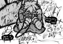 petplay puppyplay schpeenor spinner_(my_hero_academia) shuichi_iguchi dabi touya_todoroki cuntboy/male cuntboydom dominant_cuntboy thick_thighs lizard gecko tail sketch uncolored collar leash dog_ears diphallism diphallia hemipenes gritted_teeth crying tears_of_pleasure noisy_sex loud_sex master arms_around_neck grabbing_arms doggy_style messy messy_sketch drooling drool drool_string flushed_face