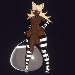 1futa 3d balls big big_ass big_penis collar colonalcbplayer condom_balloon cum foreskin full_condom futanari nicky_(colonalcbplayer) nipple_piercing pubic_hair small_breasts spiked_bracelet spiked_collar thick_thighs thighhighs veiny_penis