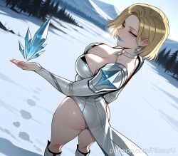 emma_frost_(marvel_rivals) emma_frost marvel marvel_comics marvel_rivals patreon patreon_username patreon_link absurdres aesthetic ai_generated anime anime_style blurred_background digital_art digital_painting high_quality highres line_art soft_shading 1girls 1girl 1female solo_focus big_breasts huge_breasts large_breasts big_ass large_ass bubble_butt bubble_ass thick curvy curvy_figure curvy_female curvy_body curvy_hips curvy_thighs sexy sexy_pose sexy_body sexy_female beautiful beautiful_girl beautiful_female cute cute_face 2026 blush blushing blush_lines blushing_female rissuai horny horny_female horny_face horny_expression excited excited_female excited_for_sex excited_expression solo breasts looking_at_viewer smile short_hair blue_eyes blonde_hair long_sleeves dress cleavage jewelry ass thighs outdoors earrings boots choker looking_back white_dress from_behind makeup shoulder_armor forehead snow blue_lipstick