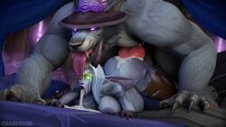 3d breasts_bigger_than_head chaossu3d chaossu_(character) cum_from_mouth cum_in_ass cum_inside cum_through cumflation demon_hunter demon_hunter_(warcraft) elf elf_ears fel futanari glowing_eyes green_eyes large_breasts male_on_futa night_elf night_elf_demon_hunter pointed_ears self_upload werewolf white_hair worgen world_of_warcraft