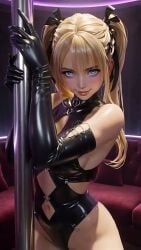 ai_generated ai_voice_acted animated black_outfit blonde-haired_female blonde_hair blue_eyes bra collar dance_floor dancer_girl dancer_outfit dead_or_alive erotic exposing_ass eye_contact french_dialogue french_voice_acting latex_clothing latex_gloves latex_outfit latex_suit licking marie_rose medium_breasts moaning neon_lights pole_dancer pole_dancing ponytails seductive seductive_look sensual sensual_expression sexy_female sexy_pose sinastrel skinny skinny_female sound strip_club submissive submissive_female tagme talking_to_viewer video