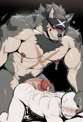 2boys abs age_difference ai_generated another_eidos_of_dragon_vein_r anthro anthro_dominating_human anthro_on_human ass back back_muscles bandana bandanna_only bara beard big_ass big_dom_small_sub big_muscles big_nipples big_pecs big_penis blush canid canine canon_x_oc chest_hair cum cum_drip cum_on_ass cum_on_back cum_on_body cum_on_chest cum_on_penis cumshot daddy dilf dominant dominant_anthro dominant_male domination ejaculation erect_nipples erection fullhouse_(another_eidos) fur gay grey_fur hair hot_dogging huge_cock huge_muscles huge_nipples huge_pecs human human_on_anthro humansub hunk imminent_anal interspecies larger_anthro larger_male male male_focus male_only mammal muscles muscular muscular_human muscular_male naked naked_male navel nipples nude older_anthro older_anthro_younger_human older_dom_younger_sub older_male older_man_and_younger_boy older_on_young orgasm original_character pecs penis pubic_hair sex sideburns simultaneous_orgasms size_difference smaller_human smaller_male submissive submissive_human submissive_male sweat wolf yaoi younger_human younger_male ddkk