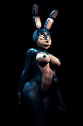 1girls 3d 3d_(artwork) animatronic athletic_female big_breasts blue_body blue_fur blue_hair blue_skin bonnie_(fnaf) breasts bunny_ears bunny_girl cleavage female five_nights_at_freddy's five_nights_at_freddy's_2 glowing_eyes green_eyes hips hourglass_figure large_breasts legs looking_at_viewer nipples rabbit rabbit_ears rabbit_girl rubikon_(artist) solo thighs toy_bonnie_(fnaf) voluptuous white_fur white_skin