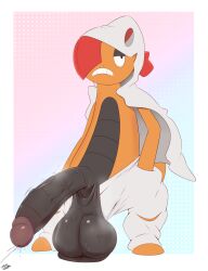 absurd_res anthro balls big_balls big_penis bodily_fluids bored bottomwear bottomwear_down brick_break_after_dark clothed clothing generation_5_pokemon generation_9_pokemon genitals hi_res male mega_evolution mega_scrafty musk musk_cloud nintendo pants pants_down partially_clothed penis pokemon pokemon_(species) saggy_balls scrafty solo sweat sweatdrop sweaty_balls sweaty_genitalia vein veiny_penis