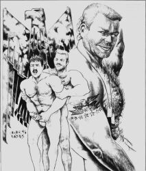 dade_ursus archived_source original gay yaoi tagme male male_only monochrome traditional_media 1996