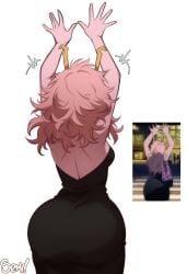 1girls ashido_mina ass ass_of_the_gods black_dress boku_no_hero_academia boku_no_hero_academia_(finale) dress female female_focus female_only large_ass long_hair majestic_ass mina_ashido mina_ashido_curvy_(meme) mina_ashido_time-skip my_hero_academia my_hero_academia_(finale) pink_body pink_hair post-timeskip reference_image semidraws solo thick_thighs thighs time_skip voluptuous voluptuous_female white_background wide_hips