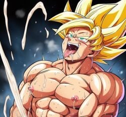 1boy ahe_gao ahegao ahegao_face ai_generated blonde_hair boobs chest cum cumshot dragon_ball dragon_ball_super dragon_ball_z ecstasy goku male male_focus male_only masturbation muscles muscular muscular_arms muscular_male nipples open_mouth pecs son_goku sperm super_saiyan sweat sweatdrop sweating sweaty sweaty_body tits yellow_hair