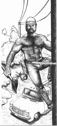 dade_ursus archived_source original gay yaoi tagme male male_only monochrome traditional_media