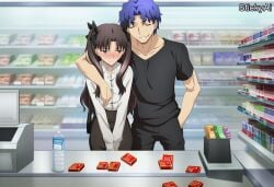 accurate_art_style ai_generated anime_coloring cheating cheating_girlfriend cuckold fate/stay_night fate_(series) flat_chest flat_chested matou_shinji mature_female netorare night ntr sex small_breasts stickyai tohsaka_rin twintails