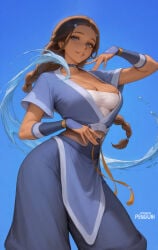 1girls ai_generated avatar_legends avatar_the_last_airbender big_ass big_breasts breasts brown-skinned_female brown_body brown_skin bust busty chest curvaceous curvy curvy_figure dark-skinned_female dark_skin digital_media_(artwork) female female_only hips hourglass_figure katara legs nickelodeon penguih slim_waist thick thick_hips thick_legs thick_thighs thighs voluptuous waist water_tribe waterbender waterbending wide_hips