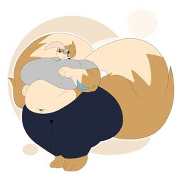 bailey_(dewwydartz) big_breasts castdraws_(artist) chubby floatzel furry nintendo overweight pokémon_(species) pokemon tagme thick_thighs