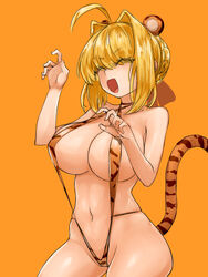 big_breasts fate_(series) nero_claudius_(fate) new_year steamingtofu tiger_print year_of_the_tiger