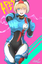 apex_legends belt big_ass big_breasts big_hips big_thighs bottom_heavy breasts bubble_ass bubble_butt bursting_butt dat_ass gigantic_ass gigantic_butt happy jumpsuit lichtenberg_figure looking_at_another one_eye_closed scar simple_background skin_tight skin_tight_suit stretched_clothing thick thick_ass thick_hips thick_legs tight_clothes tight_clothing tight_pants tights viewed_from_below wattson_(apex_legends) wired_for_speed_wattson