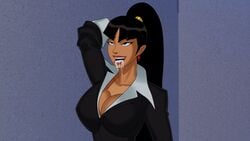 1girls arm_behind_head big_breasts breasts choker cleavage crime_syndicate cum cum_drip cum_in_mouth dc dc_comics dcau eyes_rolling_back female happy hourglass_figure huge_breasts justice_league:_crisis_on_two_earths large_breasts leotard lipstick mary_batson mary_batson(alt) open_mouth ponytail rolling_eyes suit sunsetriders7 superwoman superwoman_(mary_batson) upper_body voluptuous wonder_woman_(crisis_on_two_earths)