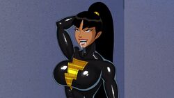 1girls big_breasts breasts crime_syndicate cum cum_drip cum_in_mouth dc dc_comics dcau eyes_rolling_back female happy hourglass_figure huge_breasts justice_league:_crisis_on_two_earths large_breasts leotard lipstick mary_batson(alt) open_mouth ponytail rolling_eyes skintight skintight_bodysuit sunsetriders7 superwoman superwoman_(mary_batson) upper_body voluptuous