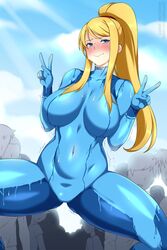 samus aran from metroid by lindaroze